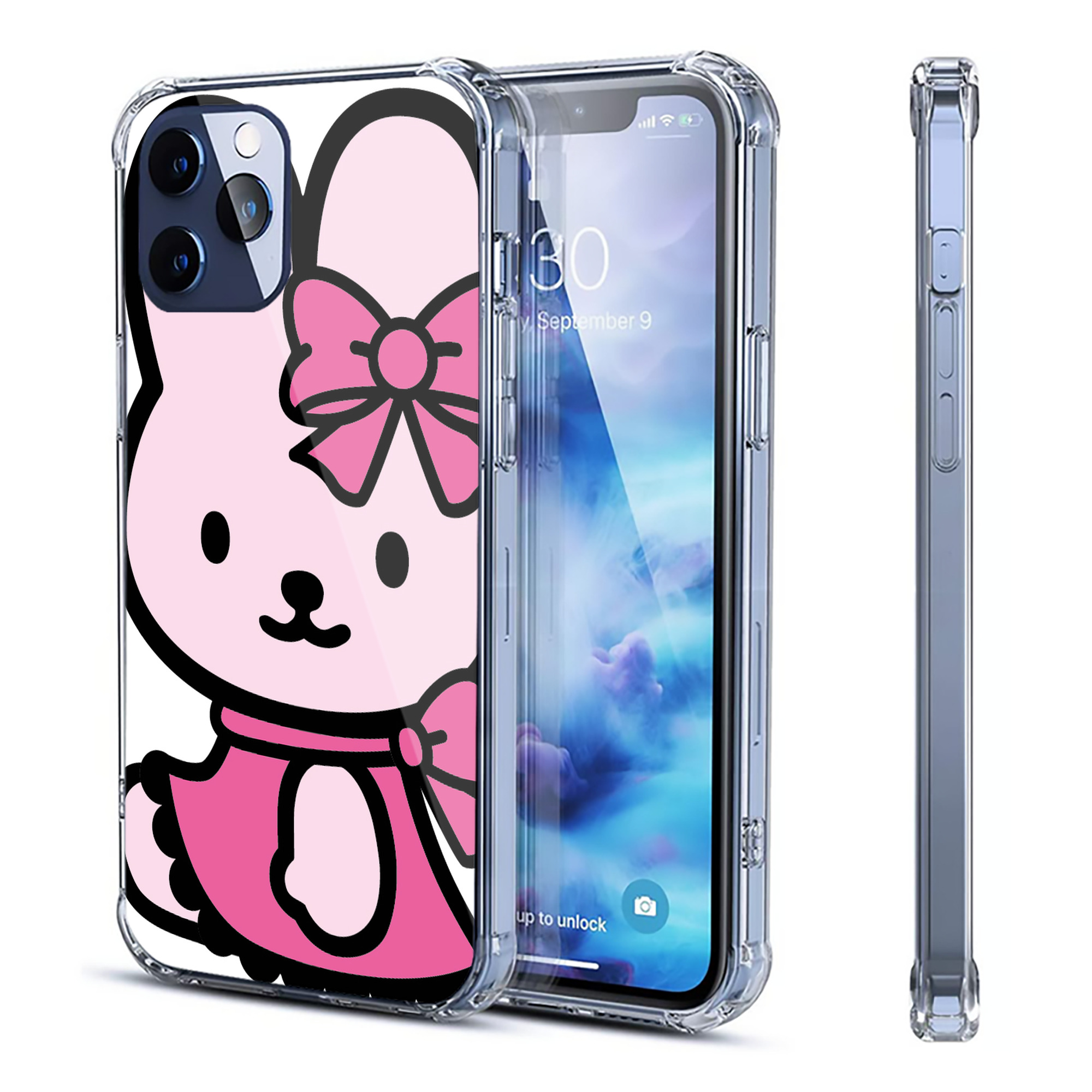 （画像用） Hello Kitty ハローキティ 【iPhone 12シリーズ対応】透明スマホケース（クリアソフトケース）